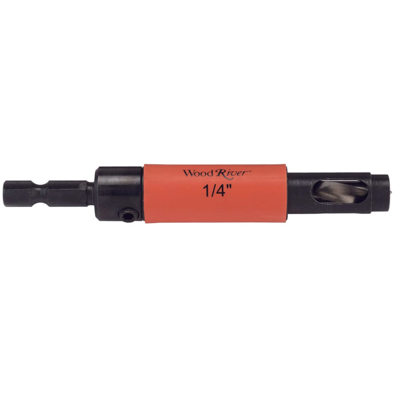 Self-Centering Drill Bit For WoodRiver Shelf Pin Drilling Jig - Size:1/4"